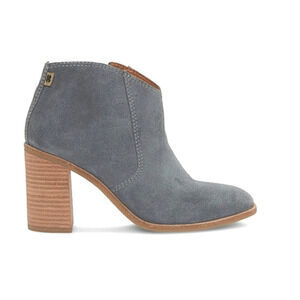 Lucky Brand Gray Ankle Boots with Chunky Heel